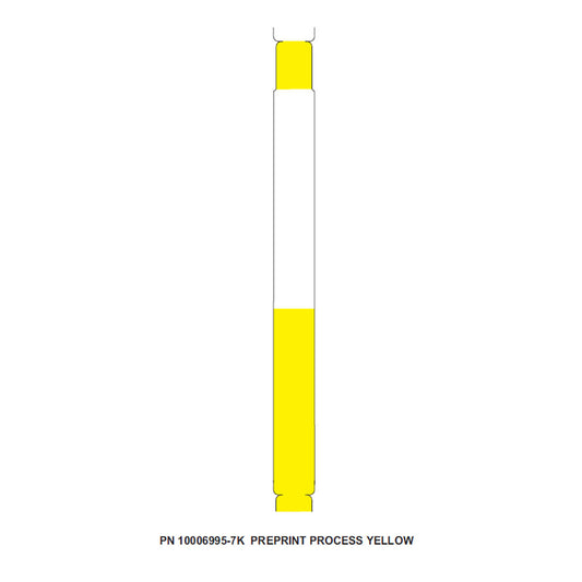 a yellow and green pole with a yellow sign 